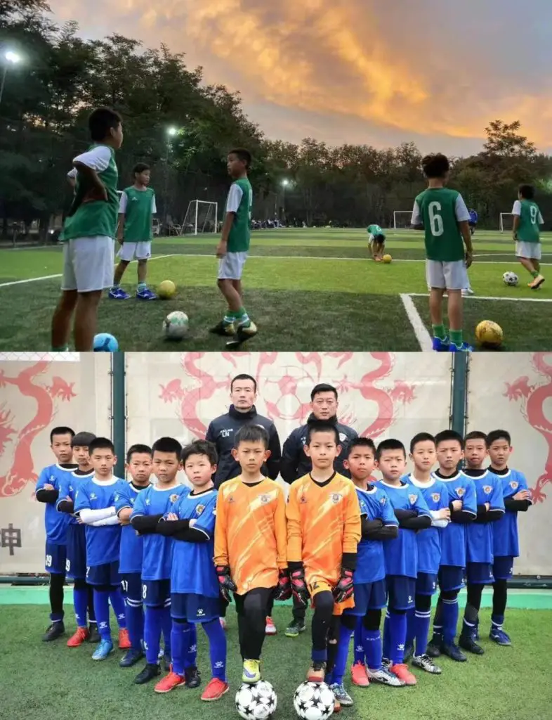 chinese kids play football