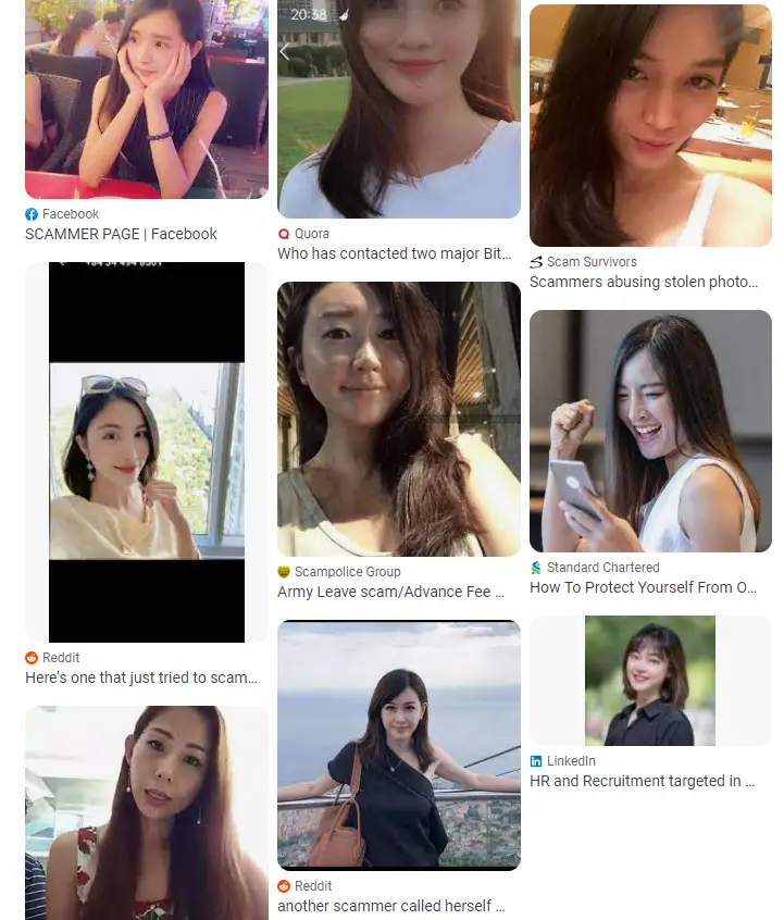 Chinese Dating Scammer List